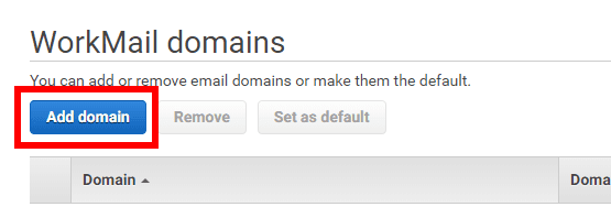 Workmail Add Domain