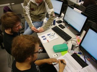Agile Software Factory Boot Camp mit der FH Aachen, Fragen, Karten, Spiel, Gruppenbild