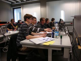 Agile Software Factory Boot Camp mit der FH Aachen, Gruppenbild, Präsentation