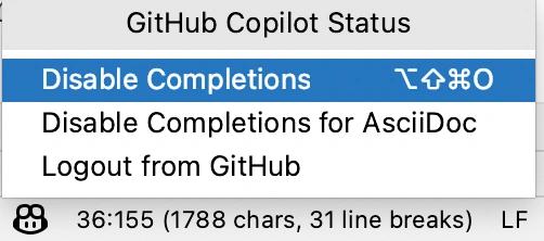 Disable GitHub Copilot in IntelliJ